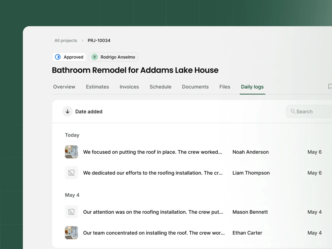 Handoff app screenshot